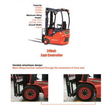 FE3R25N COMPACT 3 Wheel LITHIUM Forklift