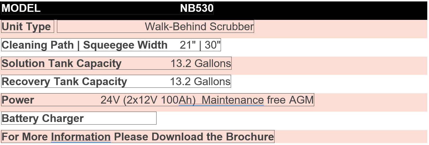 NB530 Walk-Behind Electric Scrubber – ESS LIFTS
